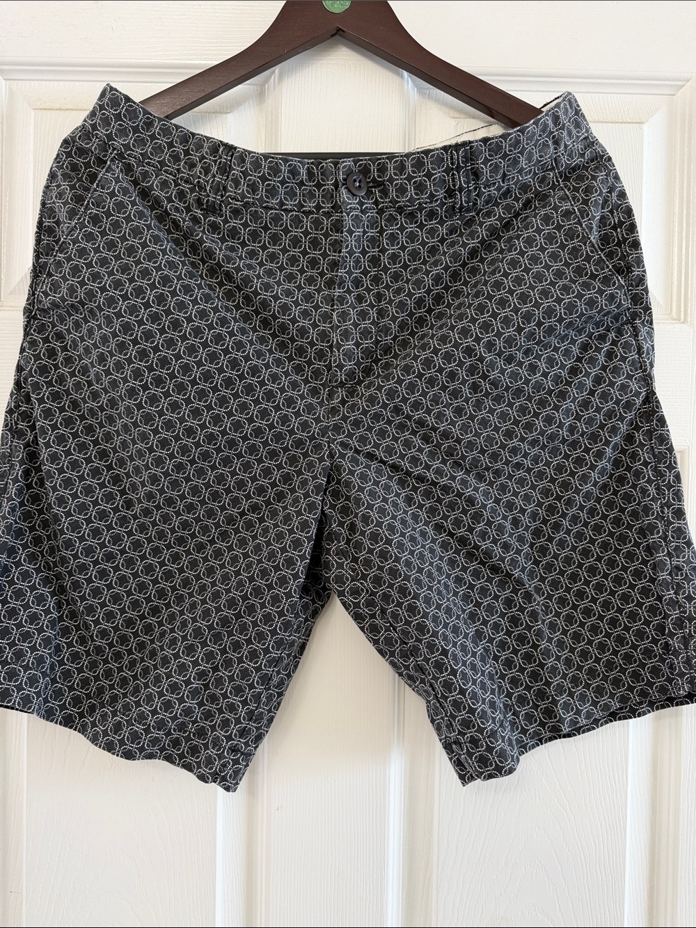 Ben Sherman Black & Gray Geometric Flat Front Shorts